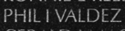 Hospital Corpsman 3d Class Phil Isadore Valdez's name inscribed on The Wall.